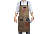 Turin Waxed Canvas Apron - Seaweed Green - Cabrini - Elegance Perfected
