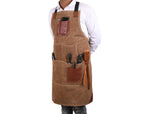 Turin Waxed Canvas Apron – Tawny Brown - Cabrini - Elegance Perfected