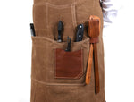 Turin Waxed Canvas Apron – Tawny Brown - Cabrini - Elegance Perfected