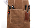 Turin Waxed Canvas Apron – Tawny Brown - Cabrini - Elegance Perfected