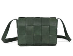 Woven Leather Crossbody Bag – Top Grain, Lightweight & Stylish - Cabrini - Elegance Perfected