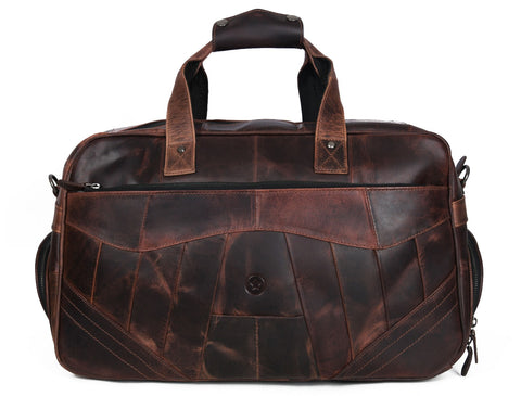 Brooks Leather Duffle Bag - Walnut (Upcycled Leather Collection)