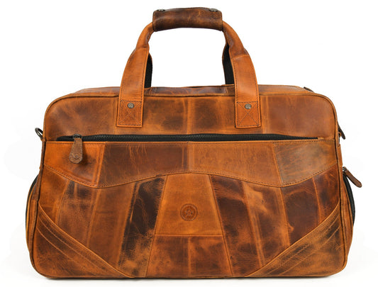 Brooks Leather Duffle Bag - Caramel (Upcycled Leather Collection)