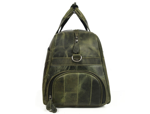 Brooks Leather Duffle Bag - Seaweed (Upcycled Leather Collection)