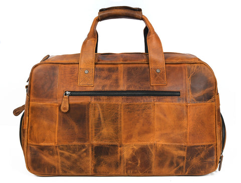 Brooks Leather Duffle Bag - Caramel (Upcycled Leather Collection)