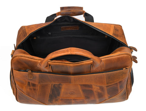 Brooks Leather Duffle Bag - Caramel (Upcycled Leather Collection)