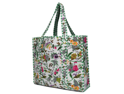 Quilted Cotton  Tote Bags - Floral