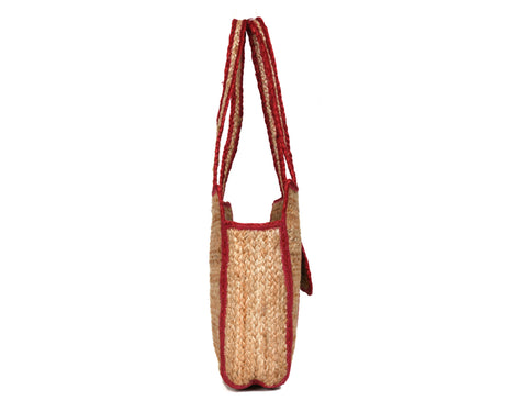 Urban Eco Jute  Tote Bags - Red