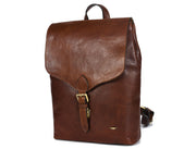Cabrini Artisan Leather Backpack – Classic Brown Travel Companion