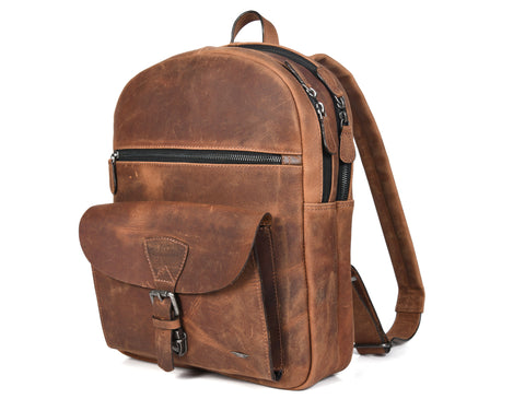 Velour Leather Backpack