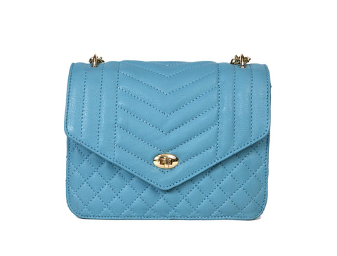 Flint Leather Quilted Crossbody Bag For Women - ( LB-890 )