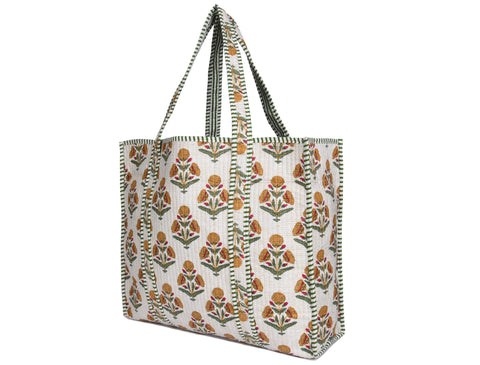 Quilted Cotton  Tote Bags - Floral