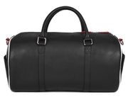 Modern Black Leather Duffel – Weekend Travel Essential