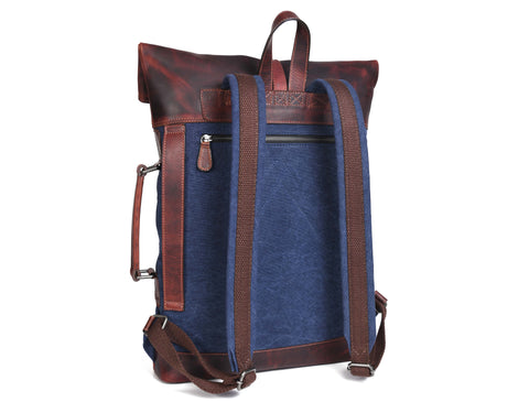 Rogue Leather Canvas Backpack