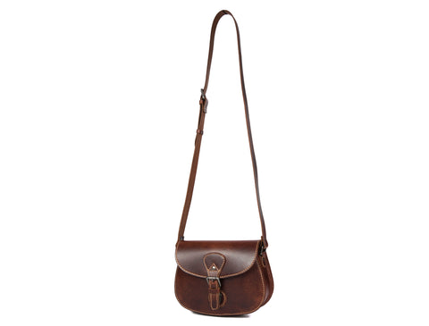 Elegant Brown Leather Crossbody Bag