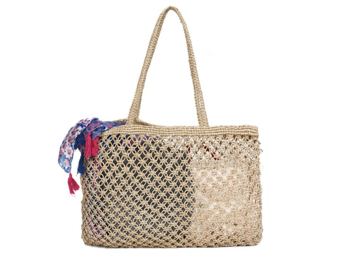 Woven Jute Tote Bag - Ciao Bella