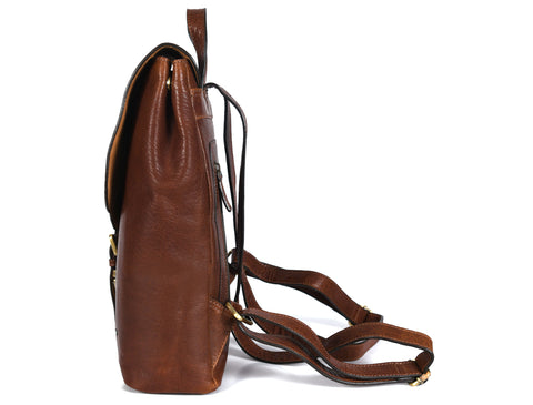 Leather Backpack - Brown