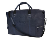 Cabrini Navy Blue Leather Duffle Bag – Spacious & Travel-Ready