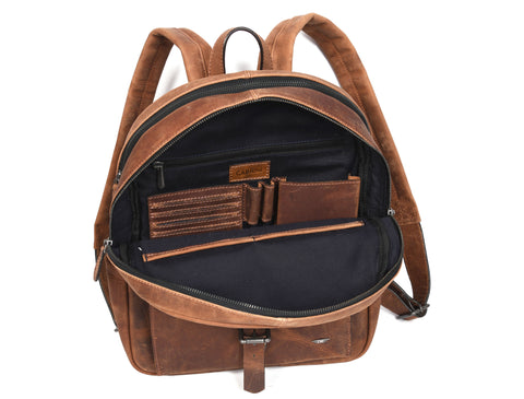 Velour Leather Backpack