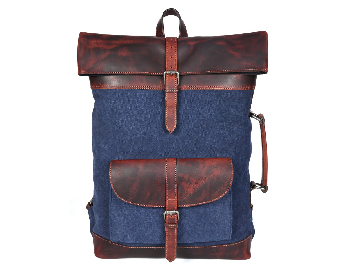 Rogue Leather Canvas Backpack