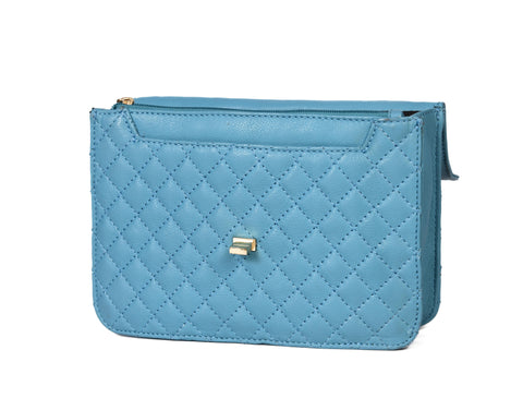 Flint Leather Quilted Crossbody Bag For Women - ( LB-890 )