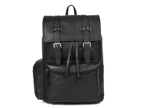 Blackboro Leather Backpack - Black