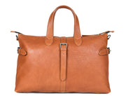 Elegant Tan Leather Travel Bag – Premium Handcrafted Duffel