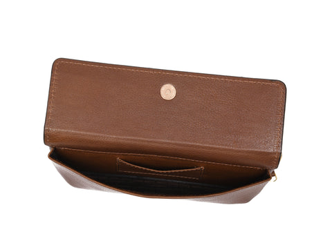 Chic Brown Leather Crossbody Bag