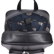 Black Leather Laptop Backpack – Business & Travel Backpack