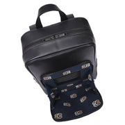 Black Leather Laptop Backpack – Business & Travel Backpack