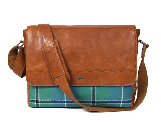 LEATHER CANVAS MESSENGER BAG