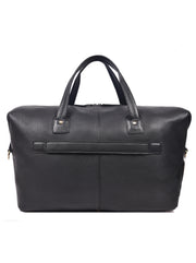 ELORA – Premium Black Leather Travel Duffle Bag