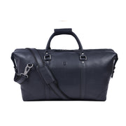 Men’s Leather Duffel Bag – Large Travel Weekender Bag with Adjustable Shoulder Strap, Dual Handles & Multiple Compartments