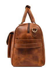 The Voyager Heritage – Premium Vintage Leather Travel Duffle Bag