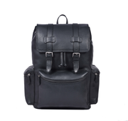 Classic Black Leather Backpack – Full Grain Edition
