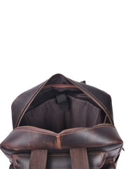 Premium Vintage Leather Backpack – Multi-Pocket Travel & Laptop Backpack