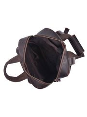 Premium Vintage Leather Backpack – Multi-Pocket Travel & Laptop Backpack