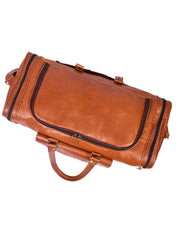 HeritageVoyage Leather Travel Duffle Bag – 24 Inch Vintage Carry-On Weekender