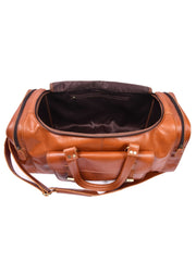 HeritageVoyage Leather Travel Duffle Bag – 24 Inch Vintage Carry-On Weekender