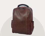 Cabrini Morano – Premium Full-Grain Brown Leather Laptop Backpack