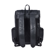 Classic Black Leather Backpack – Full Grain Edition