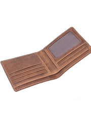 Cabrini Fiora Classic Brown Floral-Embossed Bifold Wallet