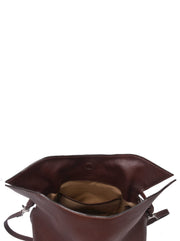 Uploaded open-top detail of brown bag showing interior