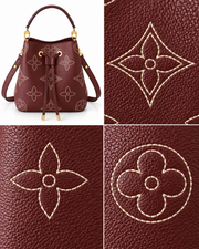 Side profile of Seraphine burgundy floral shoulder bag