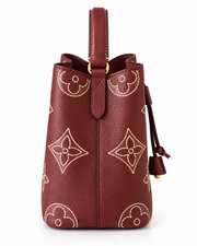 Bottom view of Seraphine burgundy shoulder bag