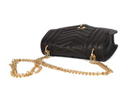 CABRINI Noir – Classic Black Quilted Shoulder Bag