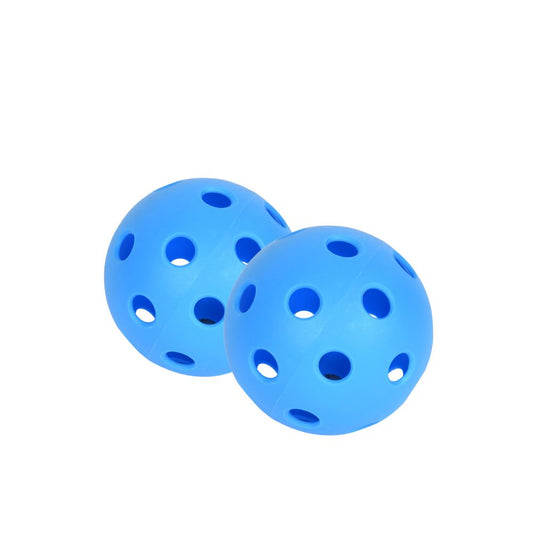 Set Of 2 Indoor Pickleball Balls 26 Hole Design High Performance Blue