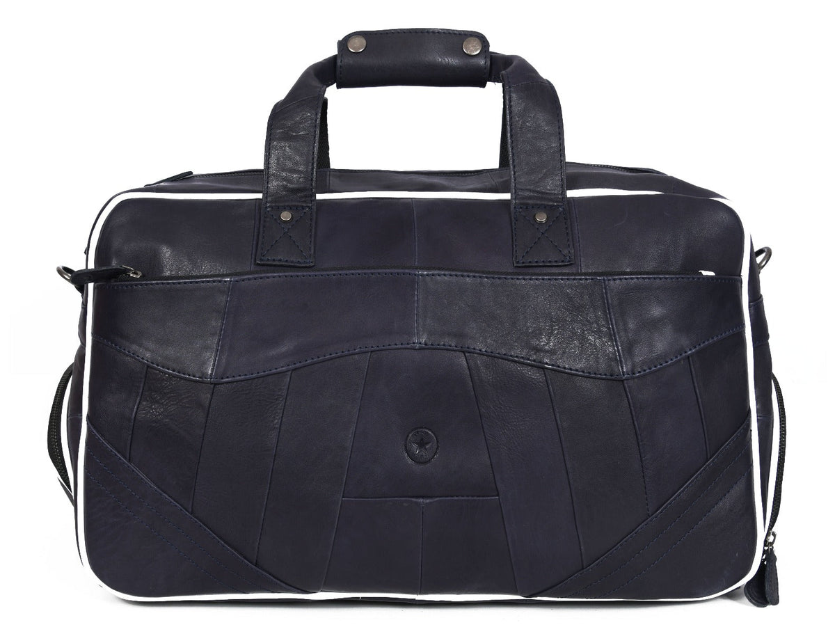 Brooks Leather Duffle Bag - Royal Blue (Upcycled Leather Collection)