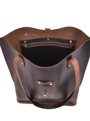 Premium Genuine Leather Women’s Tote Bag – Large Shoulder Handbag