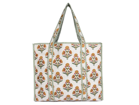 Quilted Cotton  Tote Bags - Floral